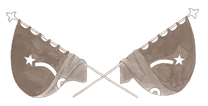 illustration of two flat with ritual logo