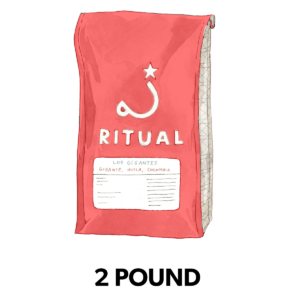 2lb red coffee bag illustration