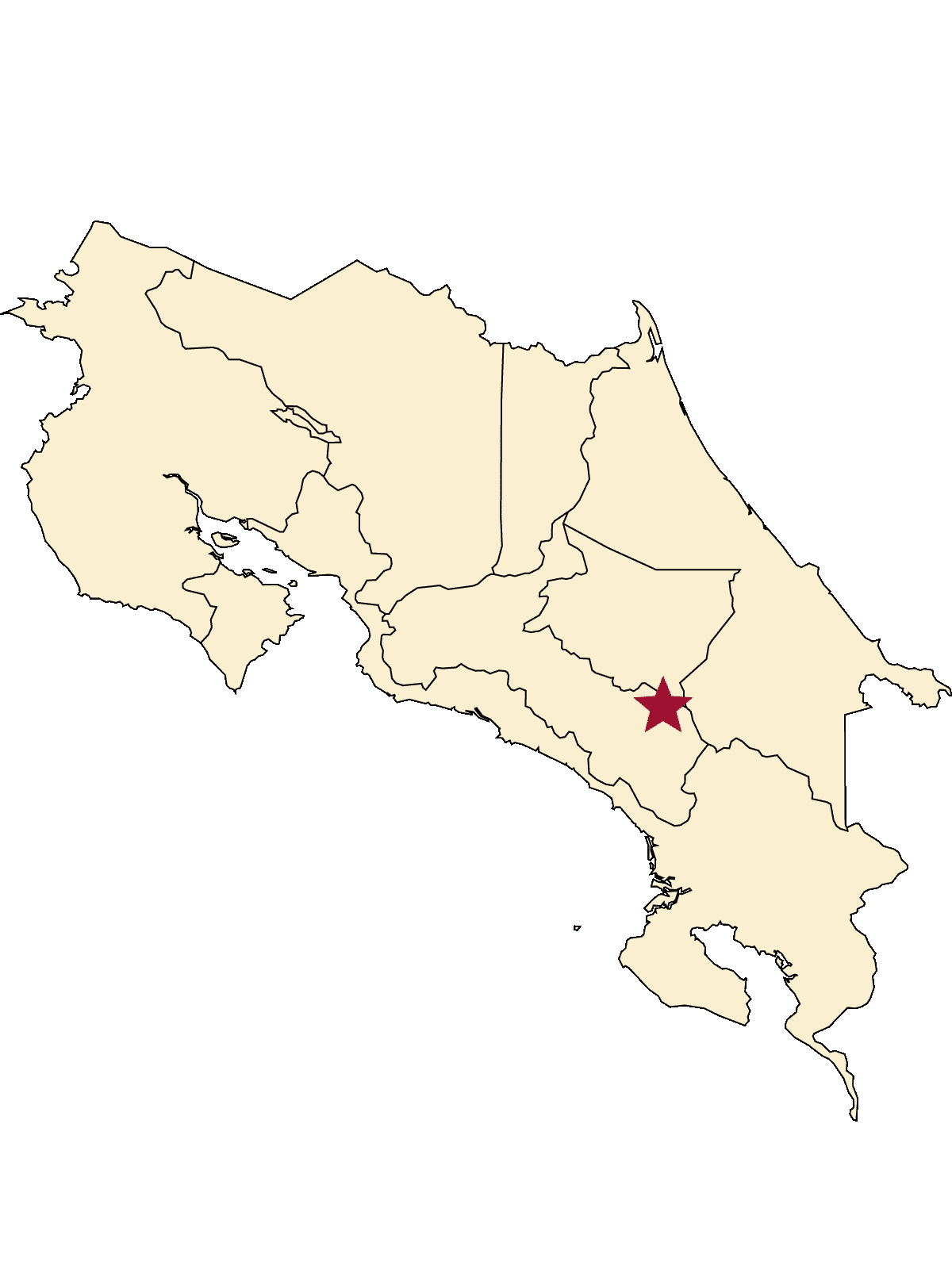 costa rica map