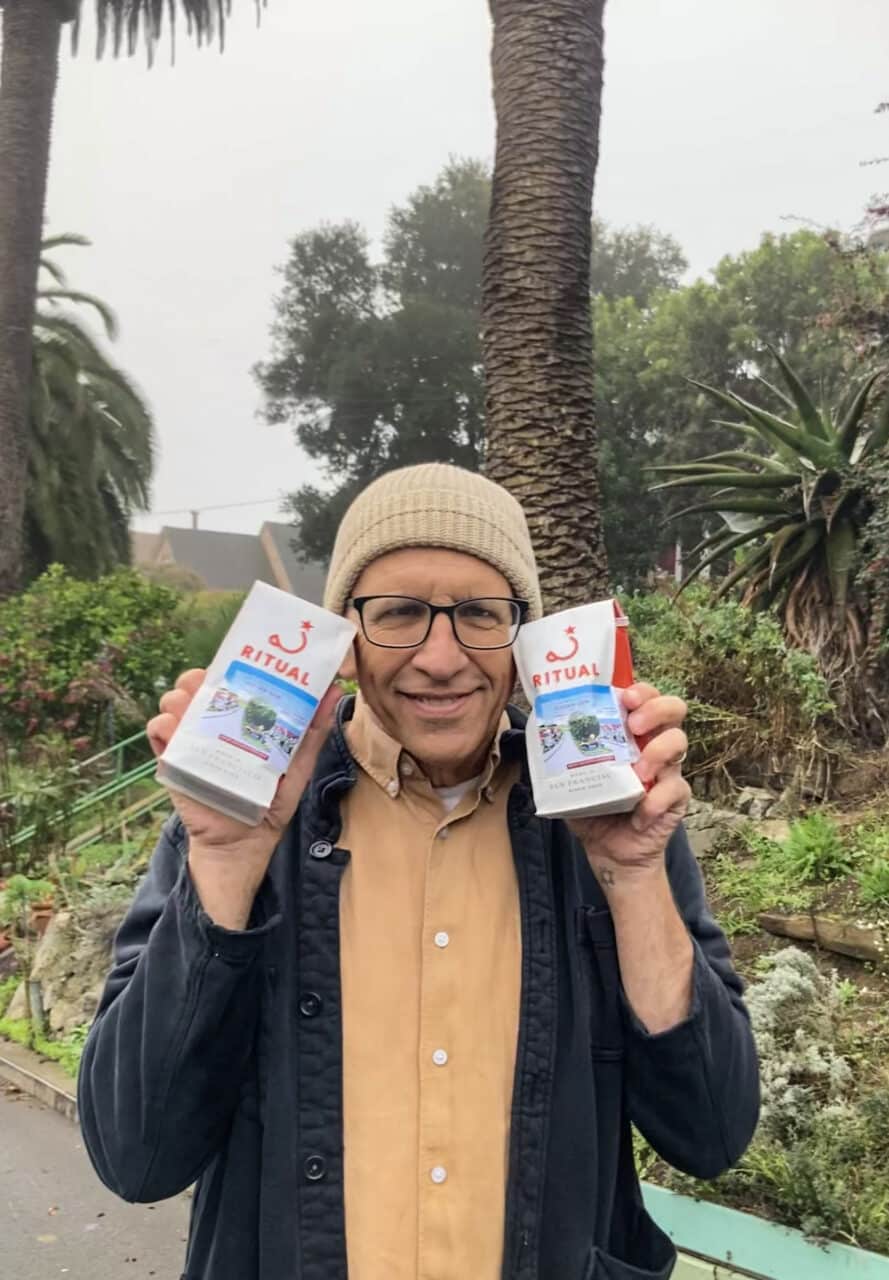 artist with hidden gem bags