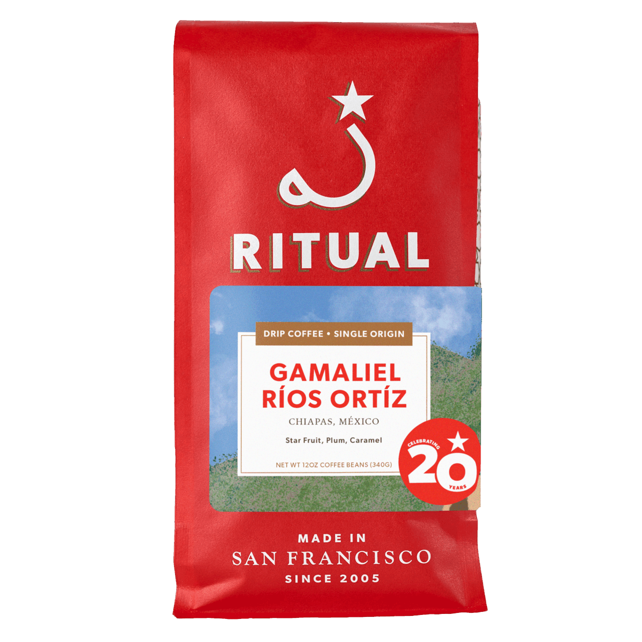 12oz bag of Gamaliel Ríos Ortíz drip coffee