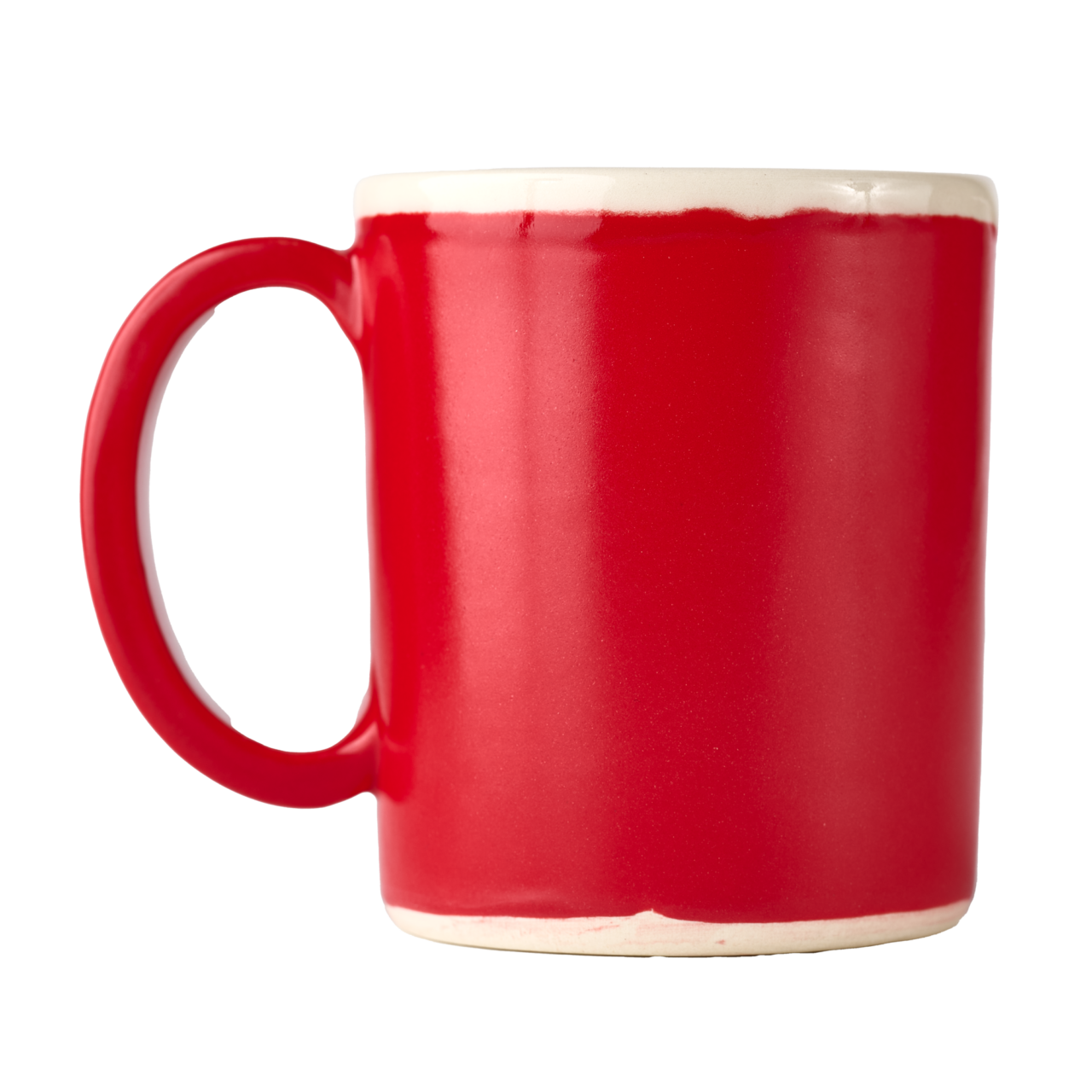 Red ceramic mug
