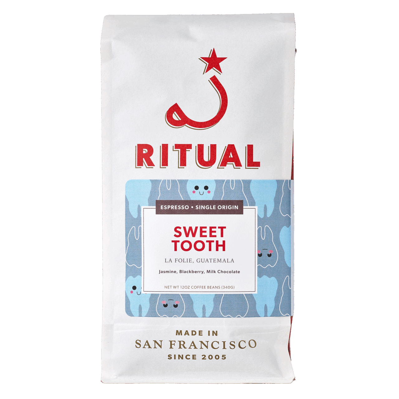 12oz bag of Sweet Tooth La Folie single origin espresso