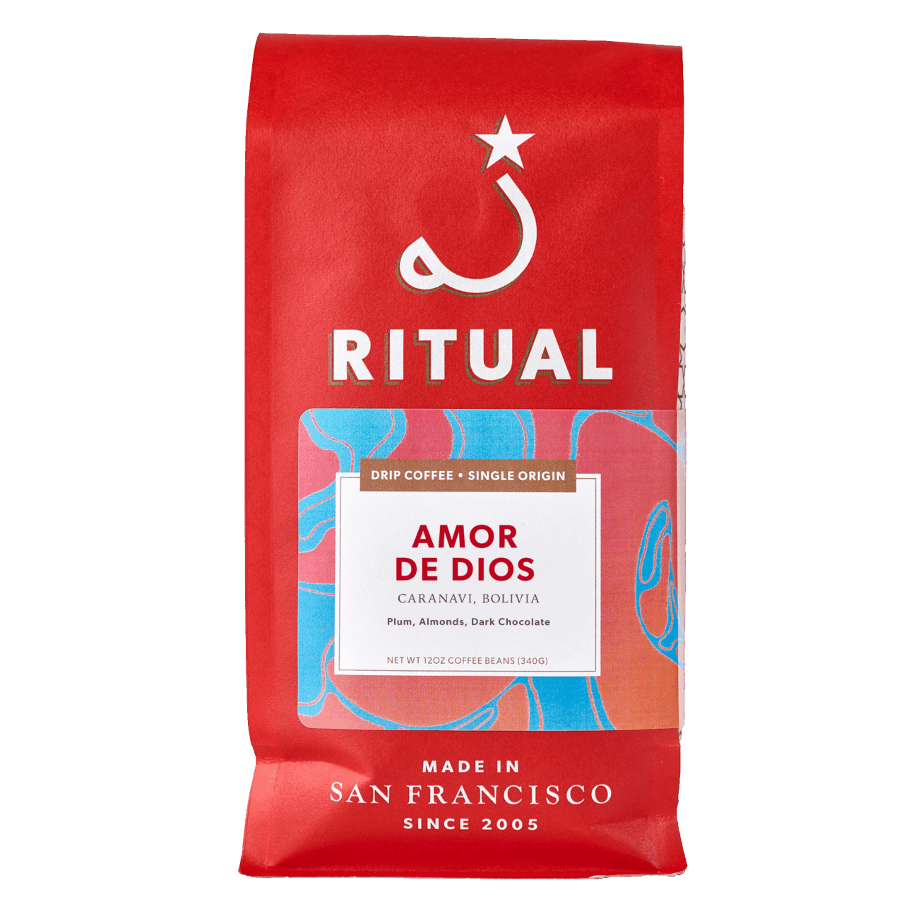 12oz bag of Amor de Dios drip coffee