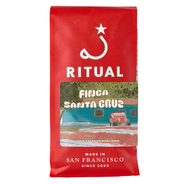 red 10.5oz bag of Finca Santa Cruz Natural