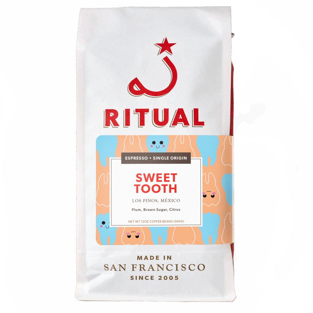 12oz bag of Sweet Tooth Los Pinos espresso
