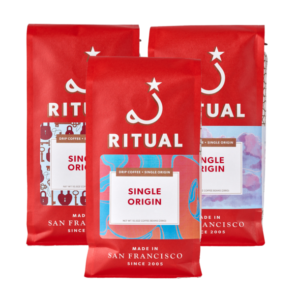 3 10.5oz bags of drip coffee